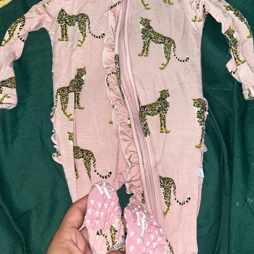 Posh Peanut Pink Leopard Baby sleeper